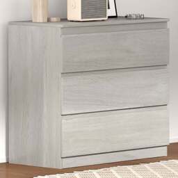 HOMCOM 3 Drawer Grey Chest of Drawers - Yellow - Wilko - thumbnail 1