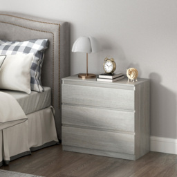 HOMCOM 3 Drawer Grey Chest of Drawers - Yellow - Wilko - thumbnail 5