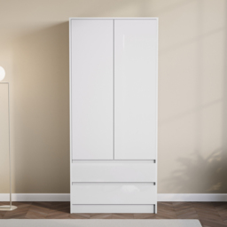 Vida Designs Glinton 2 Door 2 Drawer White Wardrobe - Size: 2 Door, 2 Drawer - Wilko - thumbnail 4