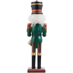 Living and Home Wooden Nutcracker Soldier Christmas Ornament - Size: 30 x 9 x 9cm - Multi - Wilko - thumbnail 5