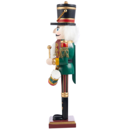 Living and Home Wooden Nutcracker Soldier Christmas Ornament - Size: 30 x 9 x 9cm - Multi - Wilko - thumbnail 4
