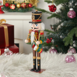 Living and Home Wooden Nutcracker Soldier Christmas Ornament - Size: 30 x 9 x 9cm - Multi - Wilko - thumbnail 6