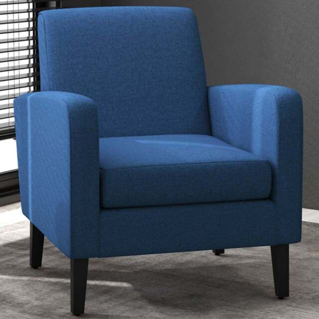 Portland Blue Accent Chair - Size: Single - Wilko - image 1