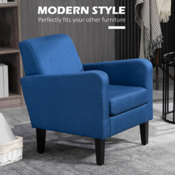 Portland Blue Accent Chair - Size: Single - Wilko - thumbnail 5