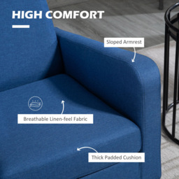 Portland Blue Accent Chair - Size: Single - Wilko - thumbnail 6
