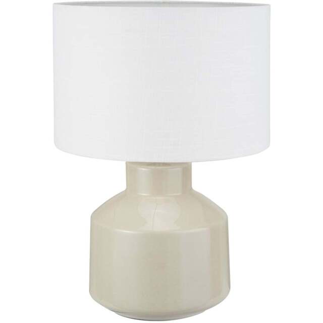 Pacific Lifestyle Nora Cream Crackle Effect Table Lamp - Wilko - image 1