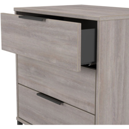 Crowndale Hong Kong 3 Drawer Grey Oak Midi Chest of Drawers Ready Assembled - Wilko - thumbnail 7