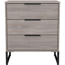 Crowndale Hong Kong 3 Drawer Grey Oak Midi Chest of Drawers Ready Assembled - Wilko - thumbnail 3