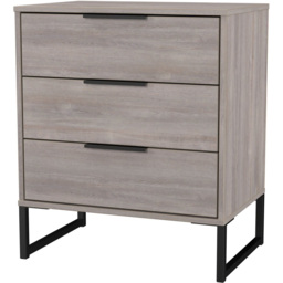 Crowndale Hong Kong 3 Drawer Grey Oak Midi Chest of Drawers Ready Assembled - Wilko - thumbnail 5