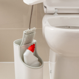 ADDiS White and Grey Toilet Brush with Holder - Size: 43 x 16 x 13cm - Wilko - thumbnail 4
