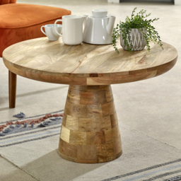 Brooklyn Surrey Mushroom Style Solid Wood Coffee Table - Brown - Wilko