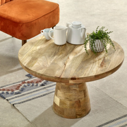 Brooklyn Surrey Mushroom Style Solid Wood Coffee Table - Brown - Wilko - thumbnail 7