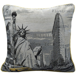 Velosso New York Tapestry Filled Cushion 43 x 43cm 2 Pack - n/a - Wilko