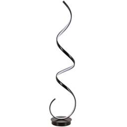 Living and Home Black Spiral Floor Lamp - Size: 131x30x30cm - Wilko - thumbnail 1