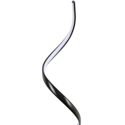 Living and Home Black Spiral Floor Lamp - Size: 131x30x30cm - Wilko - thumbnail 5