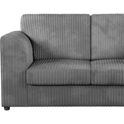 Luxor 6 Seater Grey Jumbo Cord Full Back Sofa Suite - Wilko - thumbnail 5