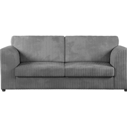 Luxor 6 Seater Grey Jumbo Cord Full Back Sofa Suite - Wilko - thumbnail 4