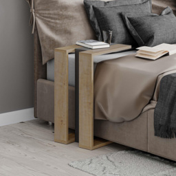 Decortie Muju Oak and Anthracite C Shape Side Table - Size: 57 x 30 x 40cm - Multi - Wilko - thumbnail 4