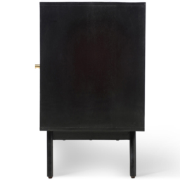 Desser Manhattan 2 Door Sliding Black Rattan and Mango Wood Sideboard - Size: 45 x 150 x 75cm - Wilko - thumbnail 5