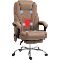 Vinsetto Brown Heated Reclining Massage Office Chair - Size: 119 x 67 x 72cm - Wilko - thumbnail 3
