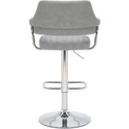 Shankar Cortez Grey Leather Light Bar Stool Set of 2 - Wilko - thumbnail 7