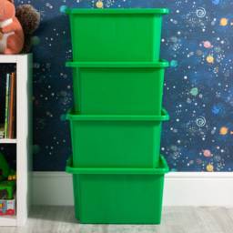Wham 30L Green Stackable Storage Box 4 Pack - Wilko - thumbnail 3