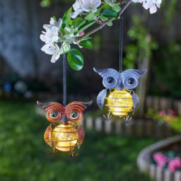Garden Mile Hanging Owl Solar LED Light - Size: 13 x 12 x 12cm - Multi - Wilko - thumbnail 3