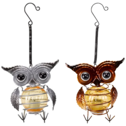 Garden Mile Hanging Owl Solar LED Light - Size: 13 x 12 x 12cm - Multi - Wilko