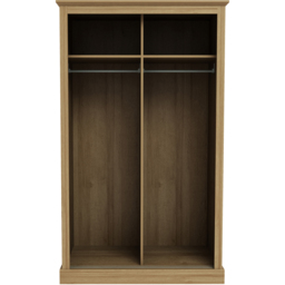Devon 2 Door Solid Oak Sliding Mirror Wardrobe - Brown - LPD Home - Wilko - thumbnail 4