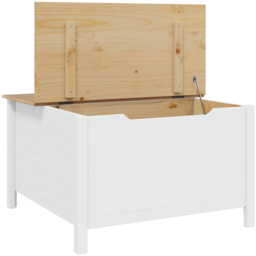 vidaXL Hill 5 Drawer White and Honey Brown Solid Pine Wood Coffee Table - Size: 49 x 79.5 x 79.5cm - Multi - Wilko - thumbnail 6