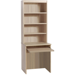 R White Cabinets 4 Shelf Small Laptop Desk with Keyboard Tray and Hutch Brown - Size: 182.8 x 60 x 54cm - Wilko - thumbnail 3