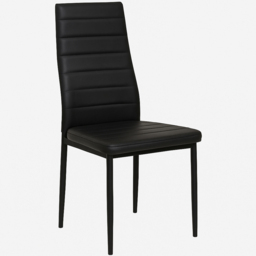 Kosy Koala 4 Seater Faux Leather Wooden Dining Set Black - Beige - Wilko - thumbnail 3