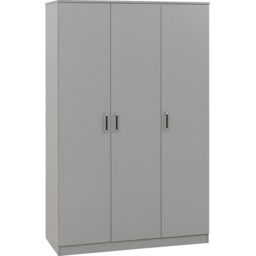 Seconique Dakota 3 Door Light Grey Wardrobe - Size: 175 x 110 x 48cm - Wilko - thumbnail 3