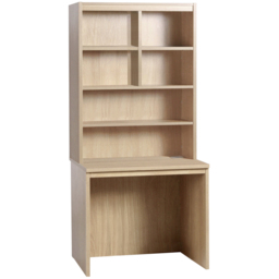 R White Cabinets 6 Shelf Home Office Desk with Hutch Brown - Size: 182.8 x 85 x 54cm - Wilko - thumbnail 3
