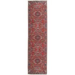 Kukoon Vintage Persian Inspired Terracotta Red Washable Rug 80 x 300cm - Wilko
