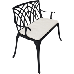 Charles Bentley Cast Aluminium Black Bench - Size: 2 Seater - Wilko - thumbnail 7