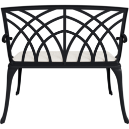 Charles Bentley Cast Aluminium Black Bench - Size: 2 Seater - Wilko - thumbnail 6