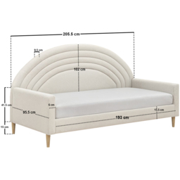 Flair Noa Beige Teddy Rainbow Day Bed - Size: Single - Cream - Wilko - thumbnail 7