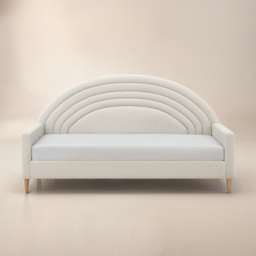 Flair Noa Beige Teddy Rainbow Day Bed - Size: Single - Cream - Wilko - thumbnail 4