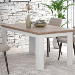 Florence Illopa 4 Seater Extending Dining Table Nelson and Snowy Oak - Brown - Furniture to Go - Wilko