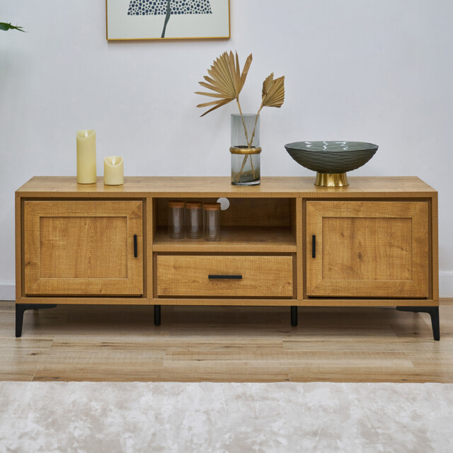 Isabella TV Stand Brown - Wilko - image 1
