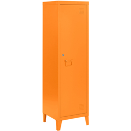 MMT Furniture Designs Single Door Orange Metal Locker Cabinet - Size: 137 x 38.5 x 38.5cm - Wilko - thumbnail 3