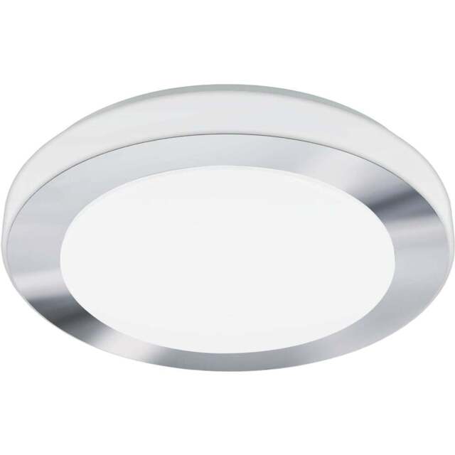 EGLO Carpi Chrome Steel IP44 LED Ceiling Light - Size: 7.5 x 38.5 x 7.5cm - White - Wilko