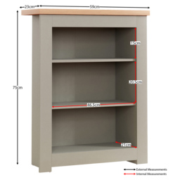 VIDA DESIGNS Arlington 3 Shelf Grey Bookcase - Wilko - thumbnail 7
