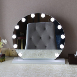 Living and Home LED Lighted White Makeup Vanity Mirror with Smart Sensor Screen - Size: 45 x 50 x 20cm - Wilko - thumbnail 3