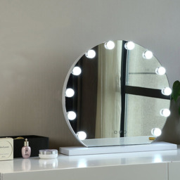 Living and Home LED Lighted White Makeup Vanity Mirror with Smart Sensor Screen - Size: 45 x 50 x 20cm - Wilko - thumbnail 5
