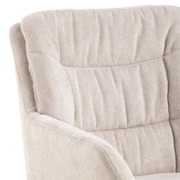 Florence Alonso Cream Swivel Dining Chair with Armrest Set of 2 - Furniture To Go - Wilko - thumbnail 6