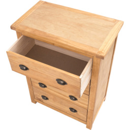 Cabinet Bits Lugo 4 Drawer Antique Wax Brass Cup Handle Chest of Drawers - Brown - Wilko - thumbnail 6