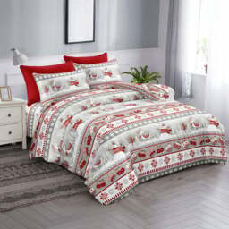 Groundlevel Single Scandi Snowman Christmas Duvet Set - Multi - Wilko