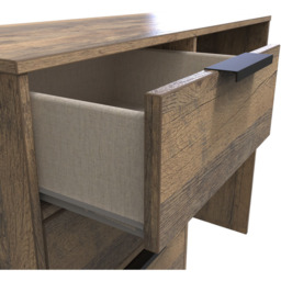 Crowndale Hong Kong 4 Drawer Vintage Oak Dressing Table - Size: 40 x 97 x 76cm - Brown - Wilko - thumbnail 6
